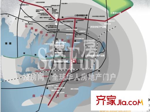 光谷坐標城九臺區(qū)位圖