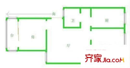 紫陽新村社區(qū) 2室 戶型圖