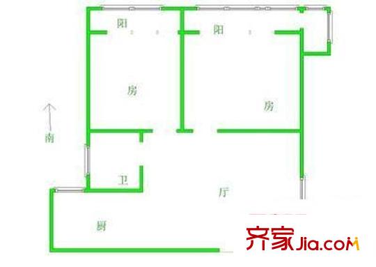 中山花園 4室 戶型圖