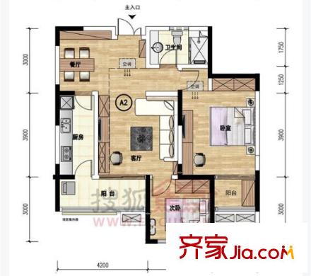 仁和世家戶型圖2室2廳 2室2廳