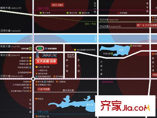 北大資源首座交通圖區(qū)位圖