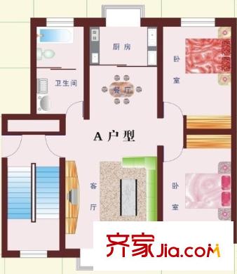 古田三路小區(qū)戶型圖2室2廳 戶型圖 2室2廳