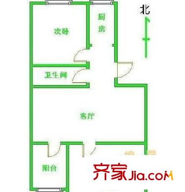古田公寓 1室 戶型圖