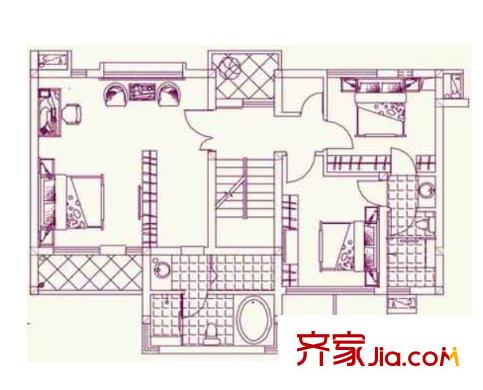 榮西小區(qū)戶型圖3室2廳 戶型圖 3室2廳