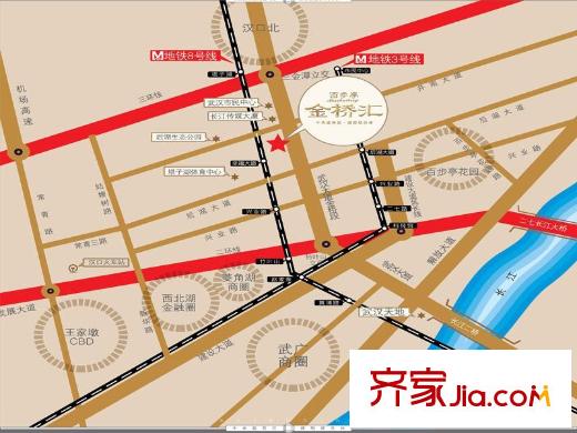 百步亭?金橋匯交通圖區(qū)位圖