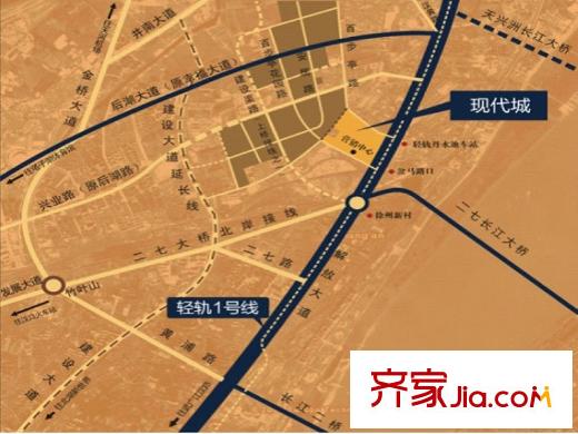 百步亭現(xiàn)代城三區(qū)交通圖