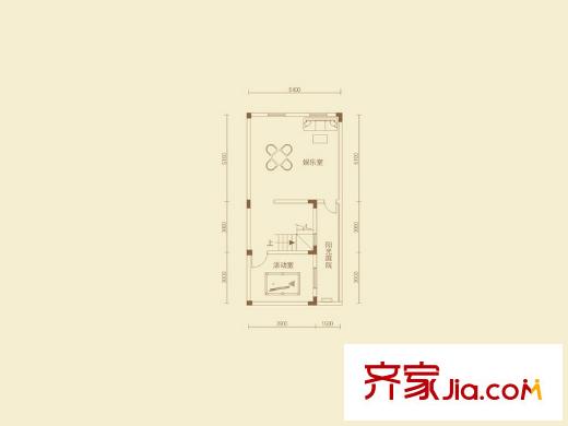 中冶南方韻湖首府25-47號(hào)樓F1戶型地下室（售完） 3室2廳3衛(wèi)1廚
