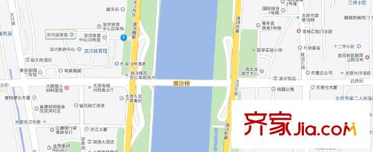 漪汾街電信小區(qū)交通圖太原  