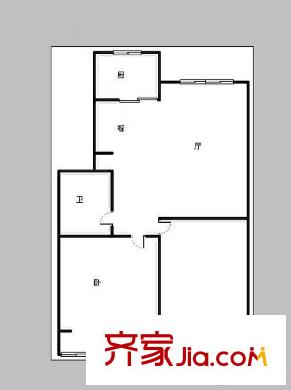 曙光公寓戶型圖2室戶型圖 2室2廳1衛(wèi)1廚