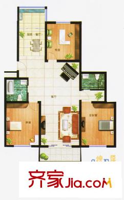 新城市花园户型图3室1厅