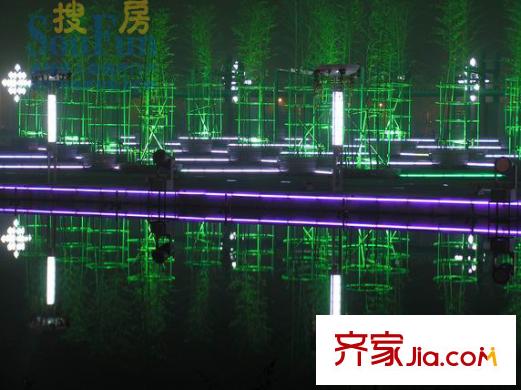 新城市花园配套图三里河夜景1