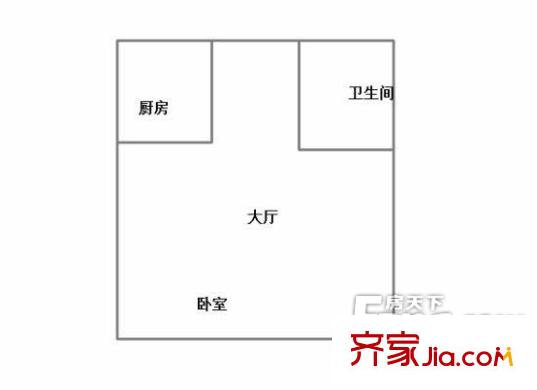 寶龍酒店式公寓戶型圖1室戶型圖 1室1廳1衛(wèi)1廚
