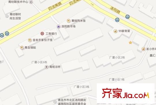廣廈小區(qū)交通圖地圖