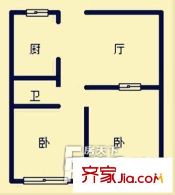 寧夏路26號 2室 戶型圖