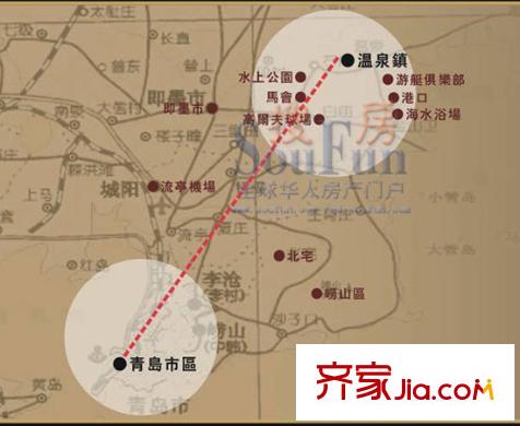 海信溫泉王朝交通圖