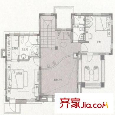 芭東小鎮(zhèn)SA2N套型二層平面圖 5室4廳3衛(wèi)1廚