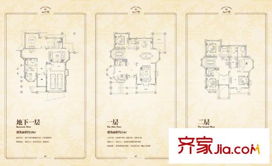 天泰藍(lán)泉?jiǎng)e墅AS戶型 6室4廳6衛(wèi)1廚