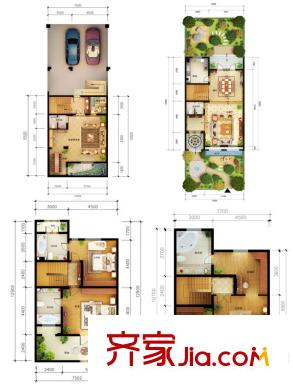 嘉凱城時(shí)代城翡翠郡A戶型 3室2廳4衛(wèi)1廚