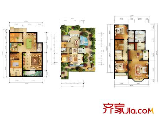 嘉凱城時(shí)代城翡翠郡B戶型 5室2廳4衛(wèi)1廚