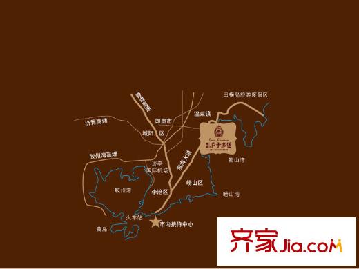平方米海盧卡多堡交通圖