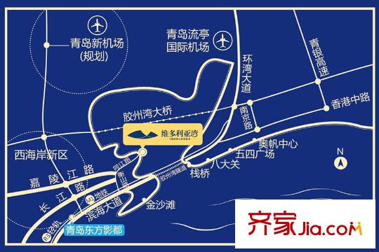 萬達?維多利亞灣交通區(qū)位圖