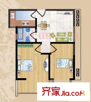 東城風(fēng)景戶(hù)型圖戶(hù)型圖 2室 2室1廳1衛(wèi)1廚