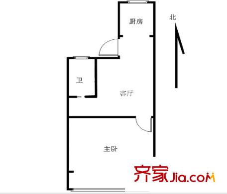 江濱新寓戶型圖戶型圖 1室 1室1廳1衛(wèi)1廚