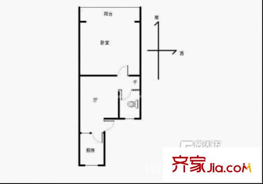 江濱新寓戶型圖戶型圖 1室 1室1廳1衛(wèi)1廚