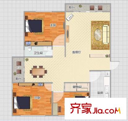 東郊小鎮(zhèn)第一街區(qū)戶(hù)型圖戶(hù)型圖 3室 3室2廳1衛(wèi)