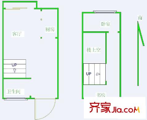 東郊小鎮(zhèn)小小家戶型圖戶型圖 2室 2室2廳1衛(wèi)1廚
