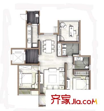 富力城戶型圖戶型 A1 