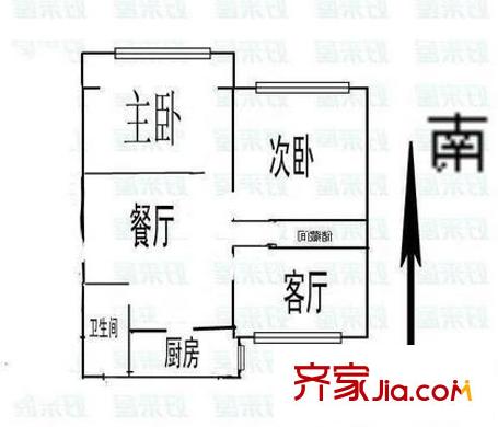 天琪雅居戶型圖戶型圖 2室 2室2廳1衛(wèi)1廚