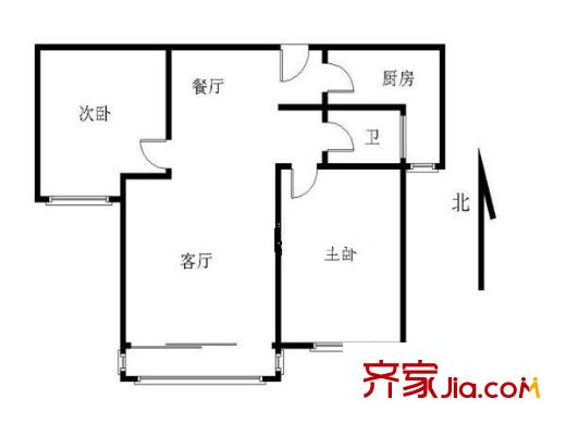 銀河灣福苑戶型圖戶型圖 2室 2室2廳1衛(wèi)