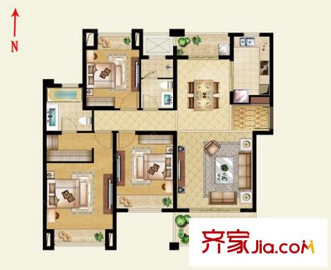 萊蒙水榭春天戶型圖A戶型 