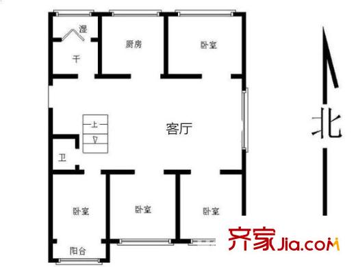 應(yīng)天花園戶型圖戶型圖 4室 4室2廳1衛(wèi)1廚