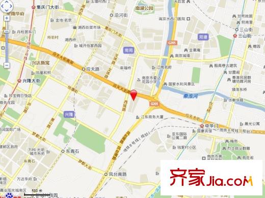 應(yīng)天花園交通圖