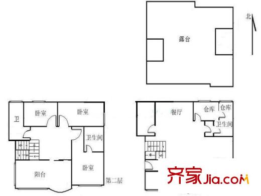 湖濱公寓戶型圖戶型圖 4室 4室2廳3衛(wèi)1廚