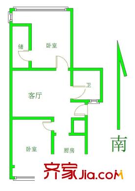 黃埔花園戶型圖戶型圖 2室 2室1廳1衛(wèi)