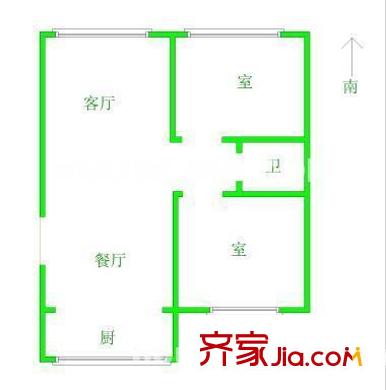 櫻駝花園戶型圖戶型圖2室 2室1廳1衛(wèi)1廚