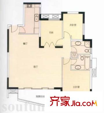 萬(wàn)科金色家園戶(hù)型圖戶(hù)型圖 3室 3室2廳2衛(wèi)1廚
