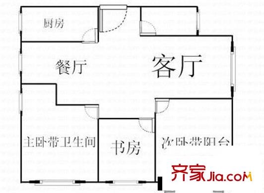 天印花園戶型圖戶型圖 3室 3室2廳1衛(wèi)1廚