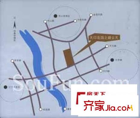 天印花園交通圖