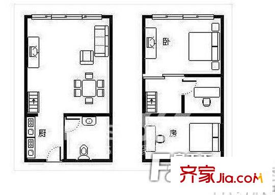 文鼎雅苑戶型圖戶型圖2室 2室1廳1衛(wèi)1廚