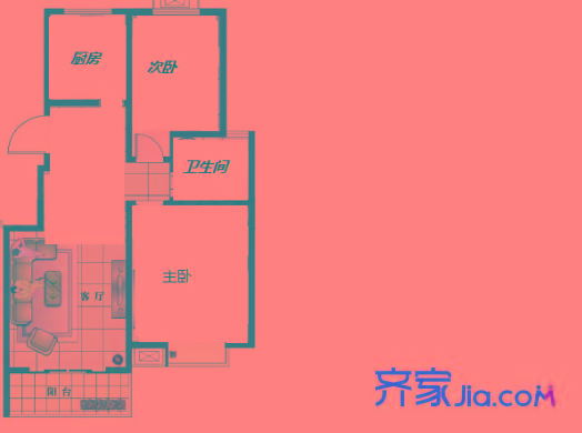 山水方舟雅苑戶型圖戶型圖2室 2室2廳1衛(wèi)1廚