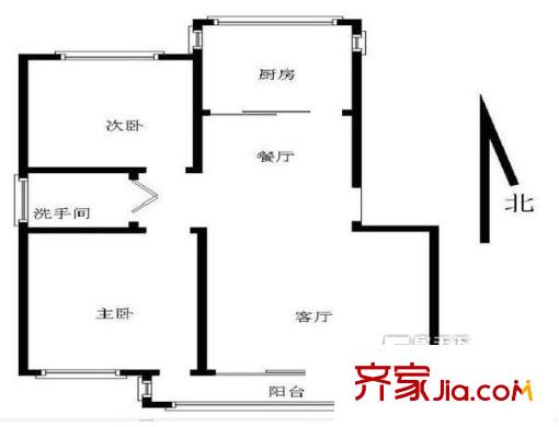 云錦美地戶型圖戶型圖 2室 2室2廳1衛(wèi)1廚