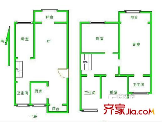 萊茵東郡戶型圖戶型圖 4室 4室2廳2衛(wèi)1廚