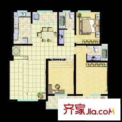 萊茵東郡戶型圖戶型圖 3室 3室2廳2衛(wèi)1廚