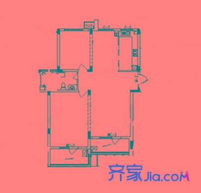 萊茵東郡戶型圖戶型圖2室 2室1廳1衛(wèi)1廚