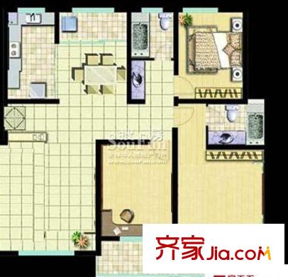 萊茵東郡戶型圖戶型圖 3室 3室2廳2衛(wèi)1廚