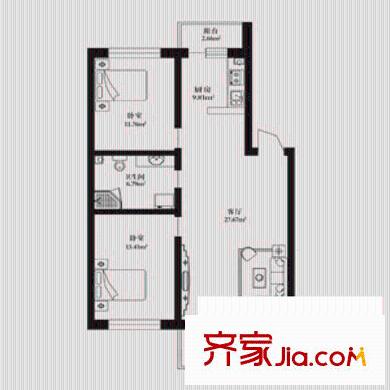 21世紀現(xiàn)代城戶型圖戶型圖2室 2室1廳1衛(wèi)1廚